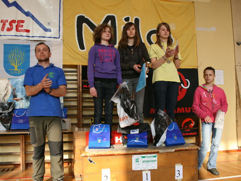 Turniej IV �cianek (Orzesze-Ja�kowice) - podium gimnazjum.