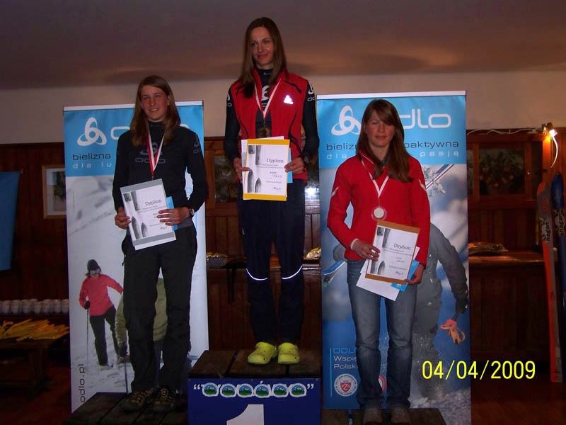Podium kobiet MP&nbsp;2009, od&nbsp;lewej: Anna Figura, Klaudia Tasz i&nbsp;Julia Wajda  fot.&nbsp;J.&nbsp;Bilski.