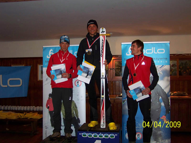 Podium m�czyzn MP&nbsp;2009, od&nbsp;lewej: Jacek �y�ka-Zebracki, Andrzej Bargiel i&nbsp;Szymon Zachwieja  fot.&nbsp;J.&nbsp;Bilski.